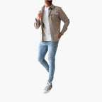 R&B | Overshirt Jacke - Modernes Knopfdurchgang Hemdjacke für Freizeit und Business