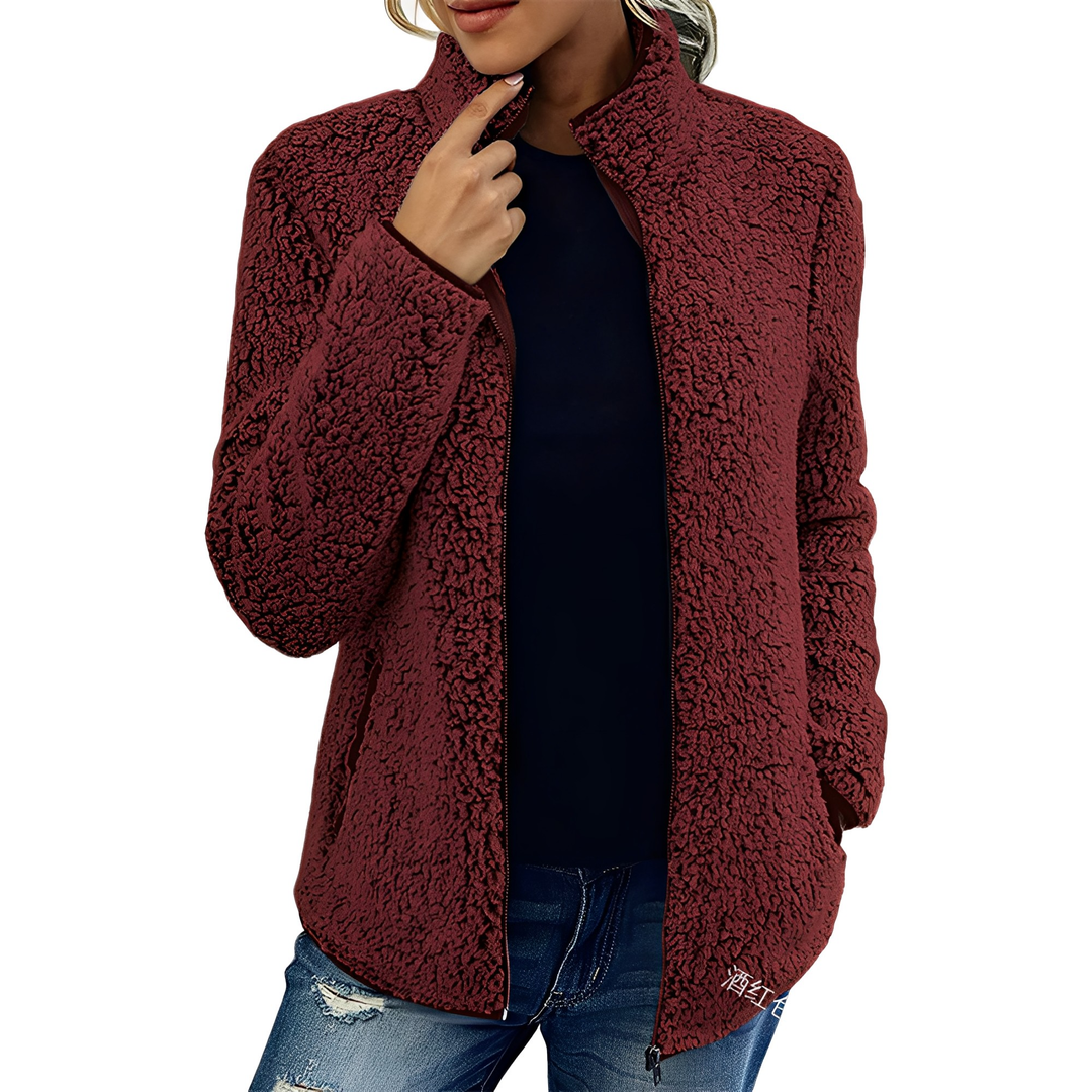 R&B | Eleganter Fleece-Veloursmantel für Damen