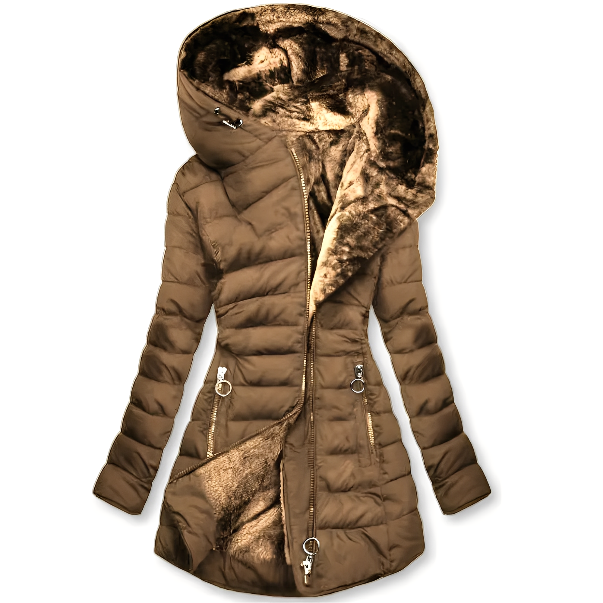 R&B | Moderne Winterjacke mit Kapuze für Frauen