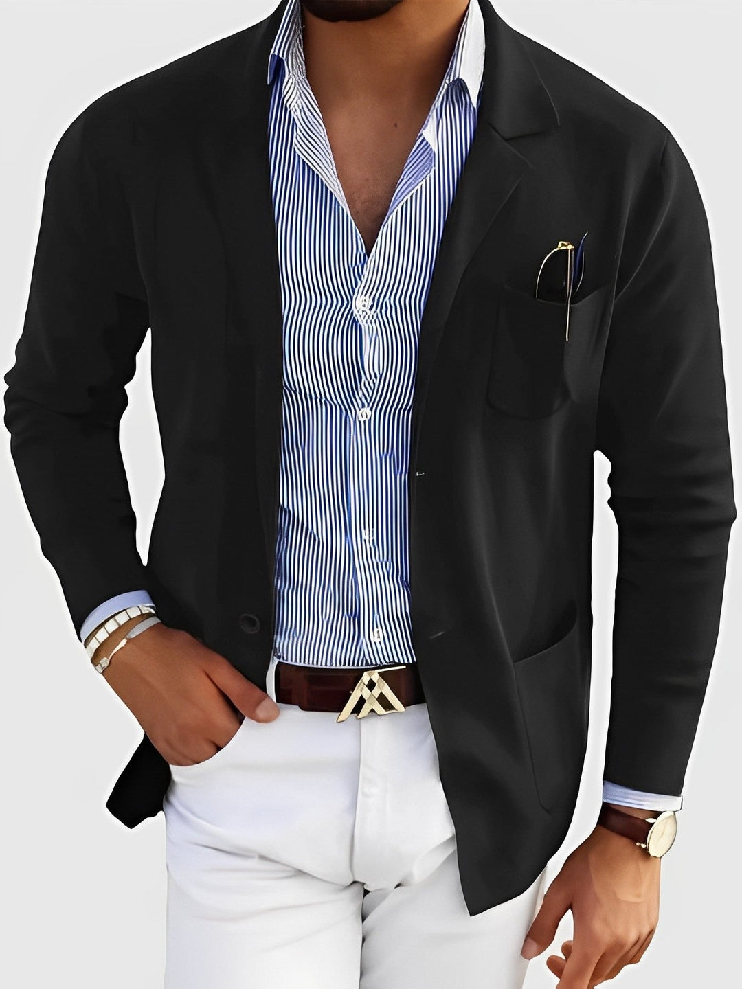 R&B | Lässiger Cardigan mit Taschen für Männer