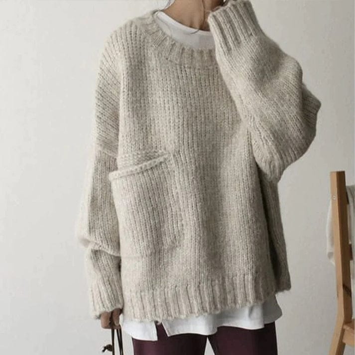 R&B | Sweater mit Übergroßen Taschen Lässiger Moderner Stil Ideal für den Winter