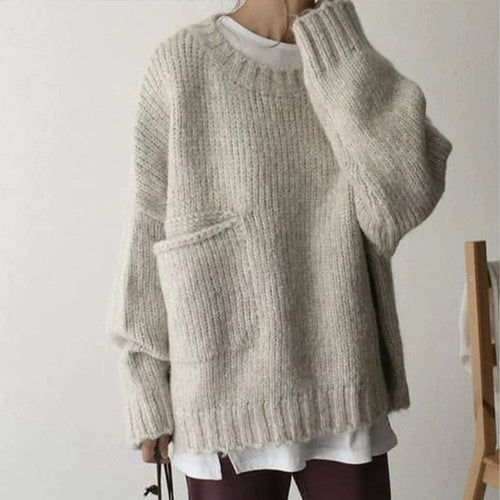 R&B | Sweater mit Übergroßen Taschen Lässiger Moderner Stil Ideal für den Winter