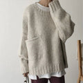 Bequemer Oversize-Pullover mit Tasche