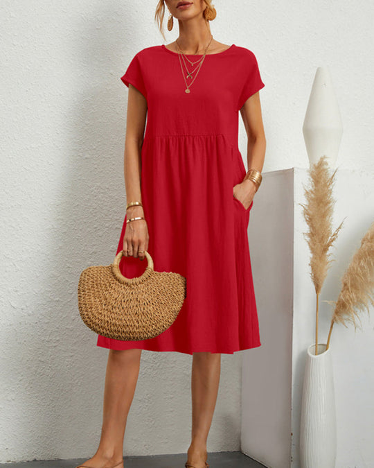 R&B Kleid mit Rundhalsausschnitt