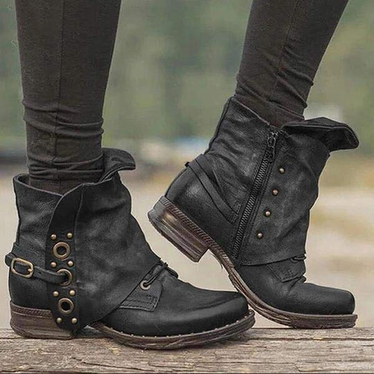 Rutschfeste Ankleboots mit Reißverschluss an der Seite R&B