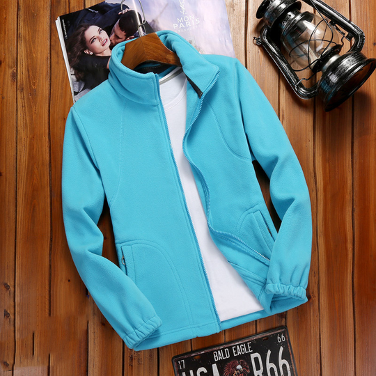 R&B | Fleecejacke Damen Reißverschluss-Fleece mit Stehkragen
