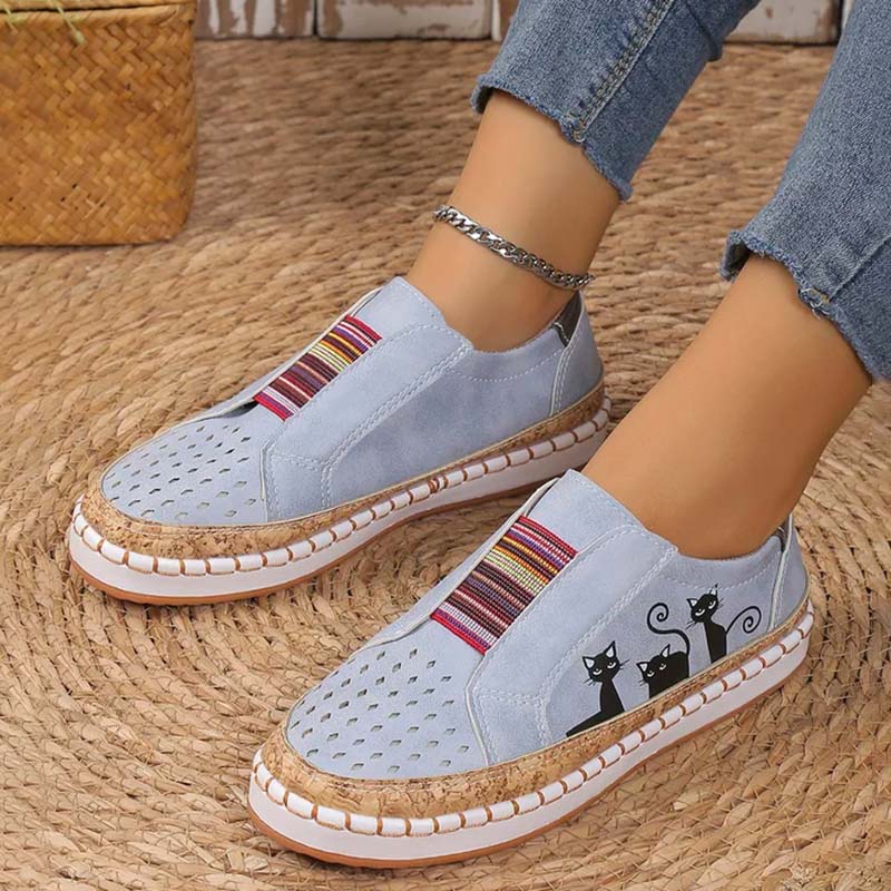 Lässige Katzenmuster Schuhe R&B