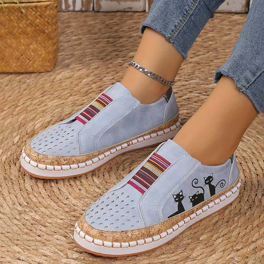 Lässige Katzenmuster Schuhe R&B