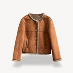 R&B | Damen Kunstpelzbesatz Fleecegefütterte Jacke