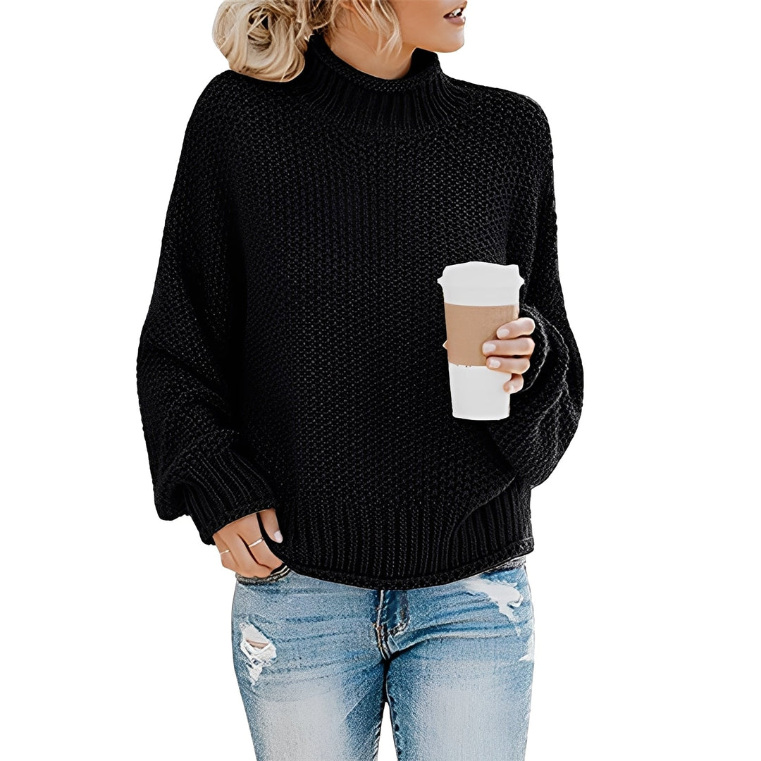 R&B | Bequemer Damenpullover mit Hohem Kragen
