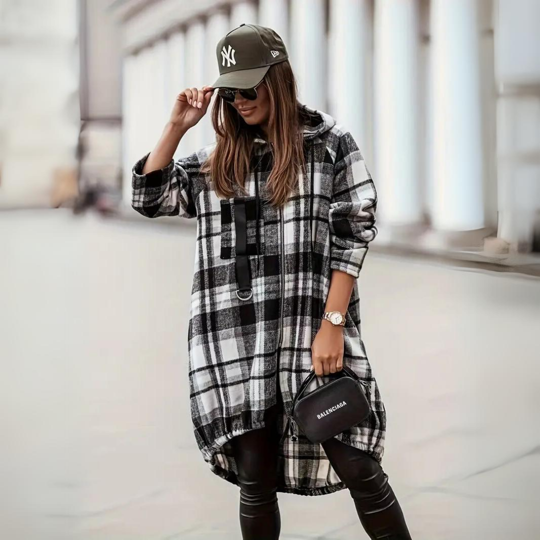 R&B | Trendiger karierter Cardigan für Frauen