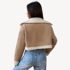 R&B | Damen Kunstfell Wildlederjacke