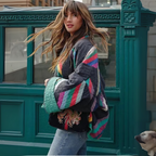 R&B | Damen Kimono Jacke Regenbogen Elegant und Bequem