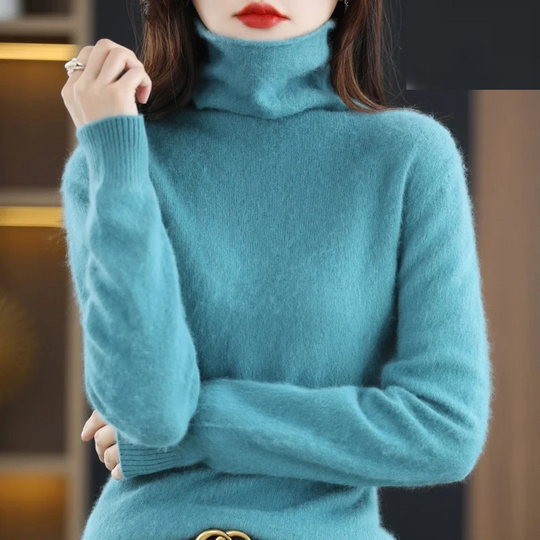 R&B | Pullover Damen Weicher Rollkragenpullover, Warm & Luxuriöses Design
