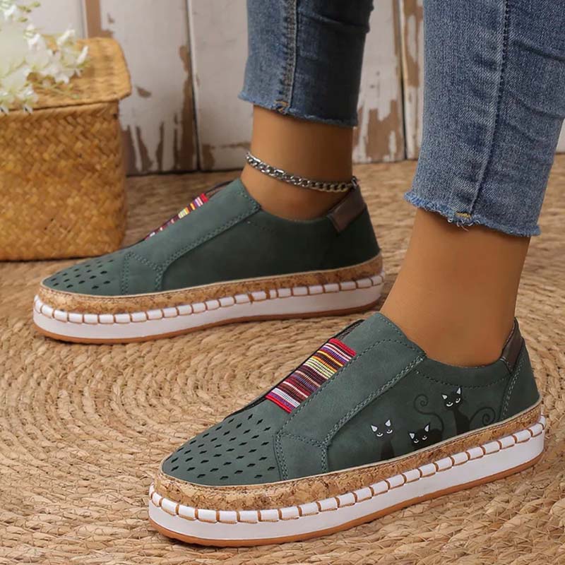 Lässige Katzenmuster Schuhe R&B