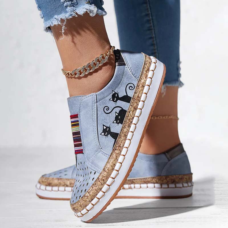 Lässige Katzenmuster Schuhe R&B