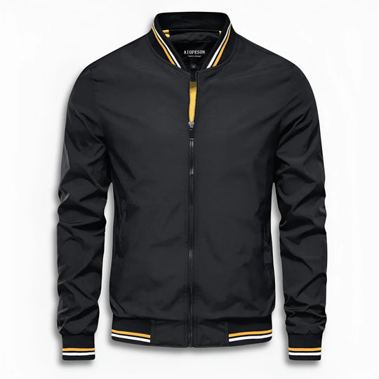 Herren Lässige Übergangsjacke mit Wasserabweisender Oberfläche & Stehkragen | R&B