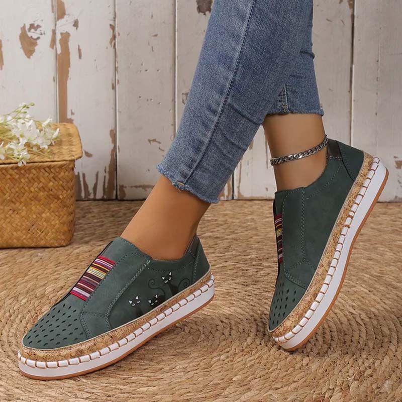 Lässige Katzenmuster Schuhe R&B