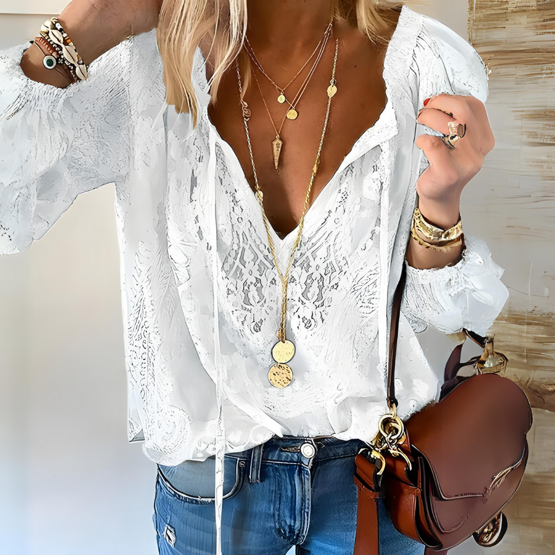 Heidi-Mode | Häkelte Boho-Bluse für Damen