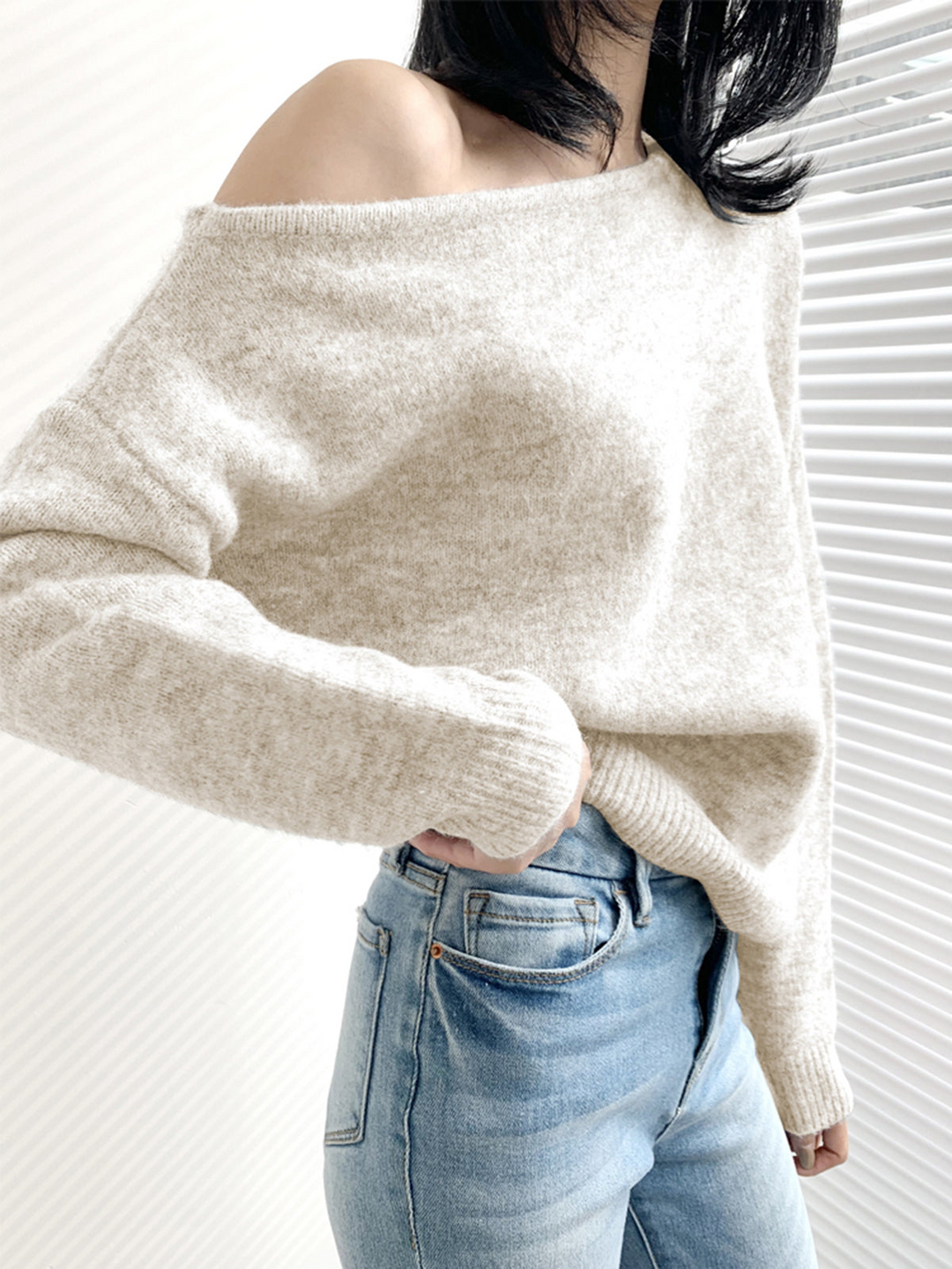 R&B | Pullover Asymmetrisch für Damen Warm