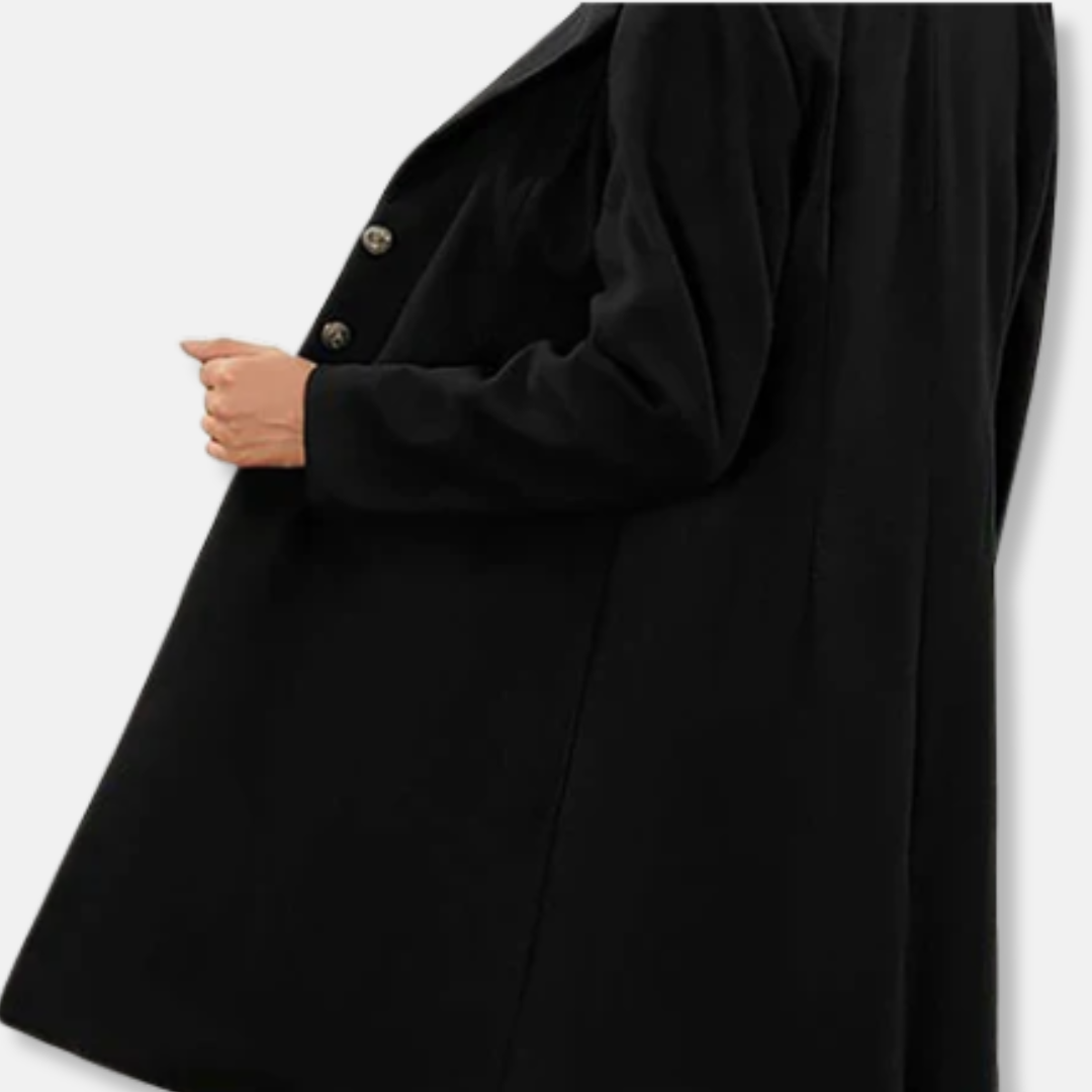 R&B | Mantel - Wolle - Slim Fit - Mittellang - Doppelreihiger Verschluss - Eingekerbter Revers