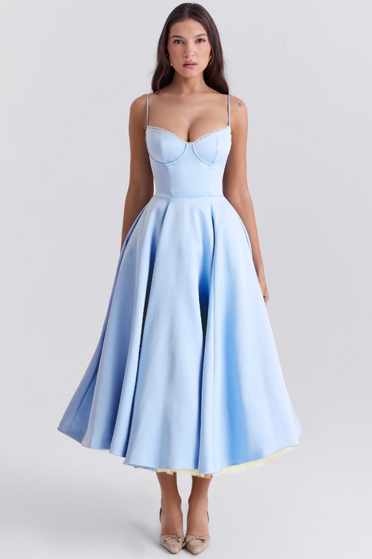 R&B | Elegantes Schlankmachendes Kleid Für Damen