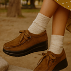 Wildleder-Schnürschuhe mit rutschfester Sohle R&B R&B