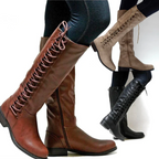 Damen Stiefel Hoch Bequem und Atmungsaktiv Textil R&B