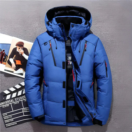 R&B | Herren Puffer Winterjacke - Mit Kapuze Design