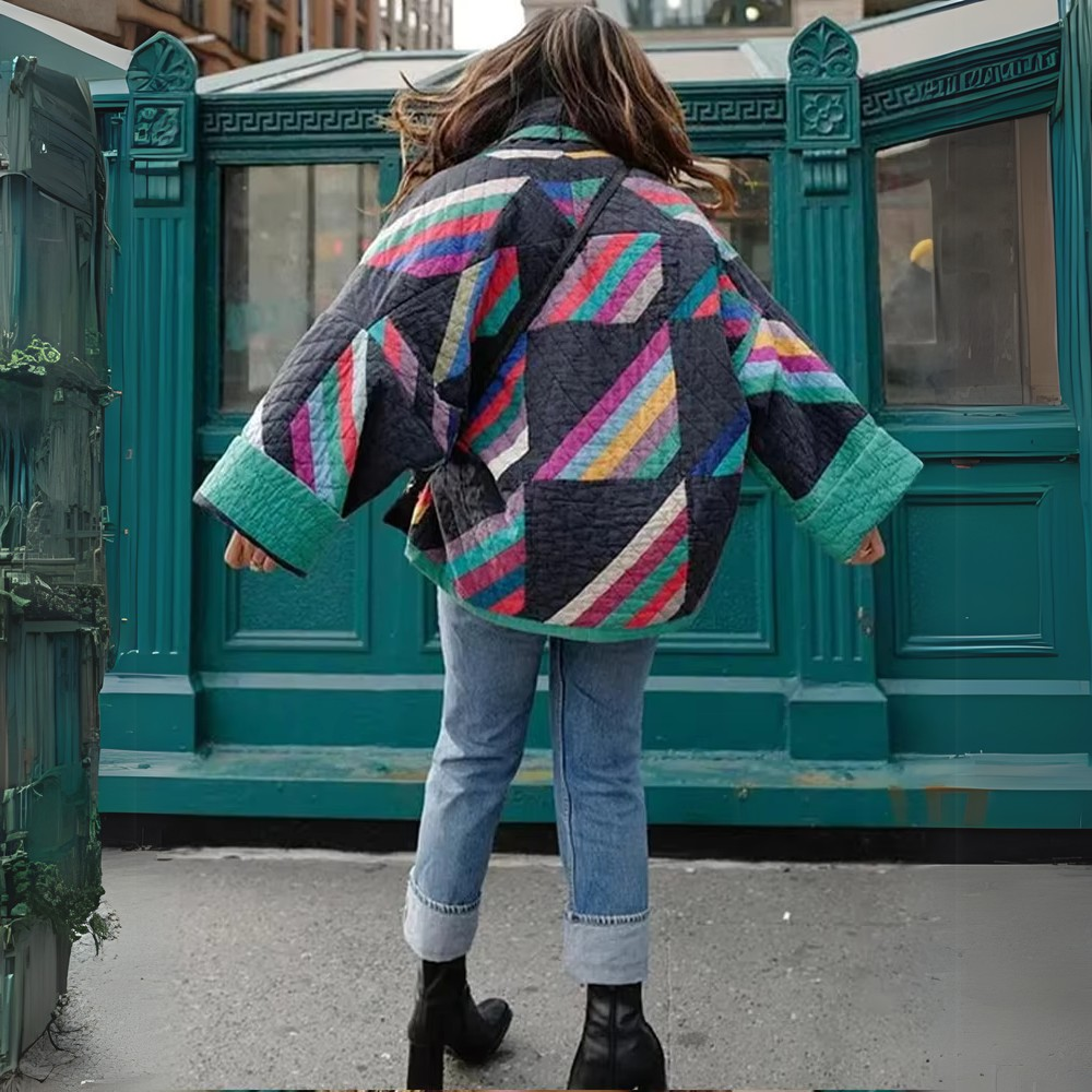 R&B | Damen Kimono Jacke Regenbogen Elegant und Bequem