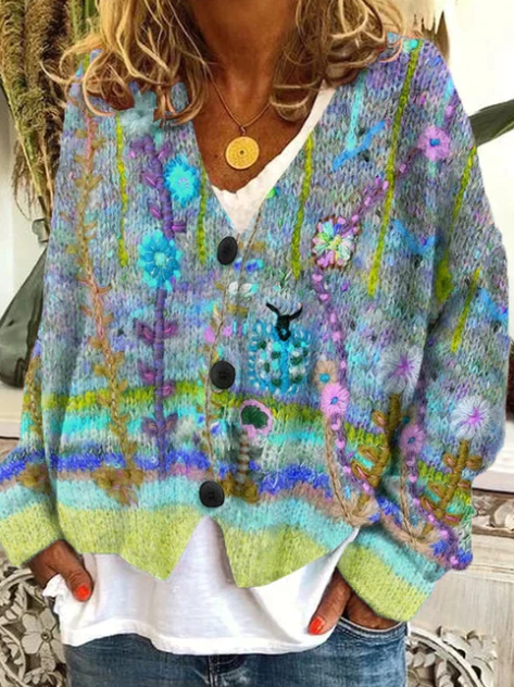 Retro-Strickjacke für Damen