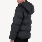 R&B | Damen Schwarze Kapuzen-Puffermantel Winter Polyester Jacke