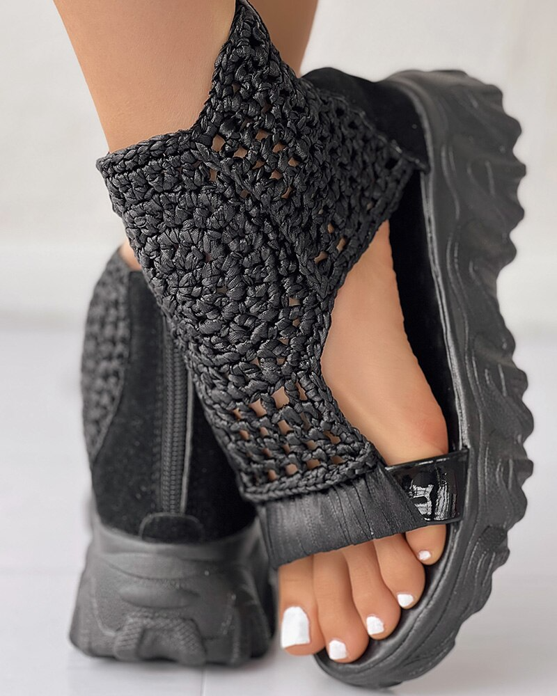 R&B | Gestrickte Elastische Sommersandalen