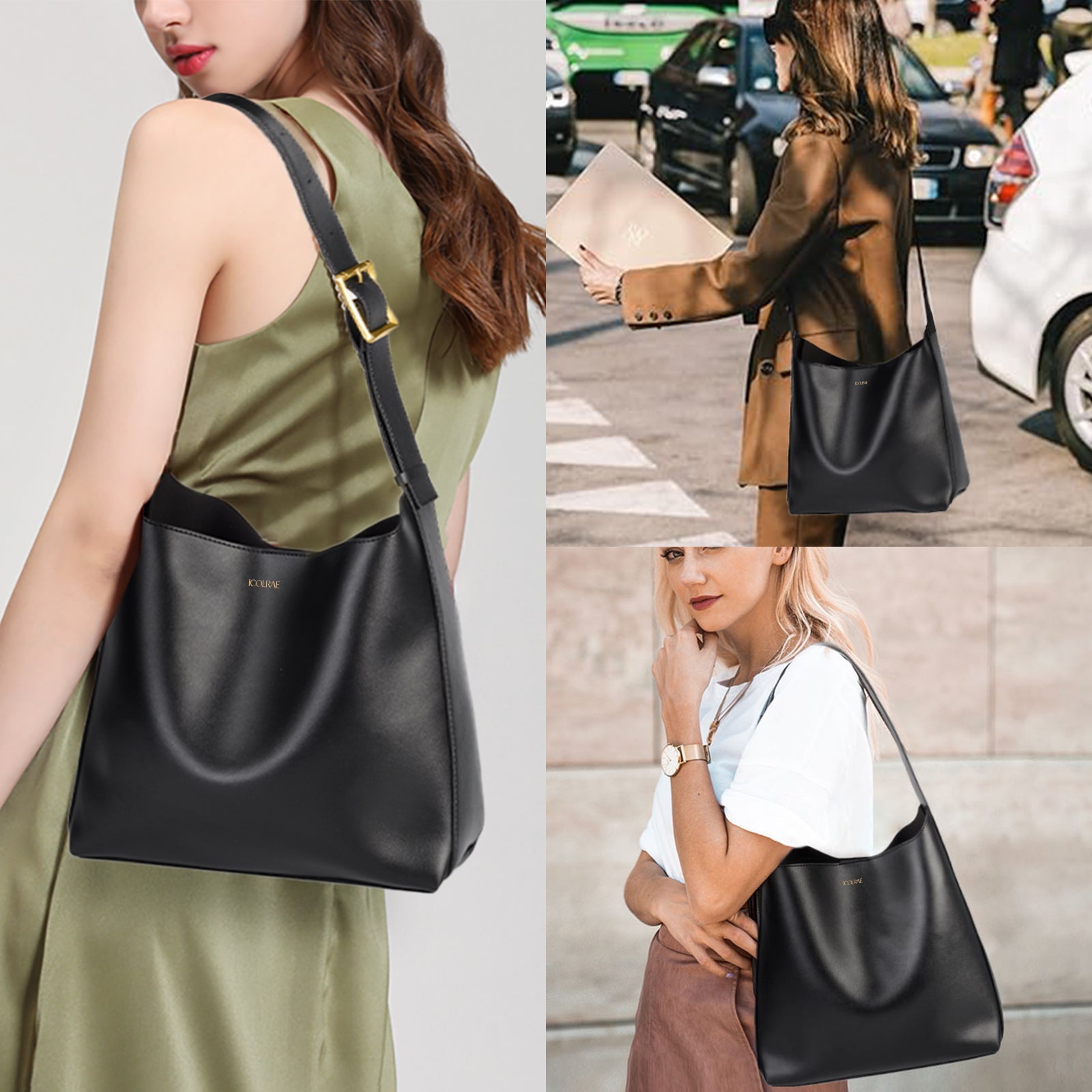 R&B | Stilvolle Robuste Braune Geprägte Brusttasche