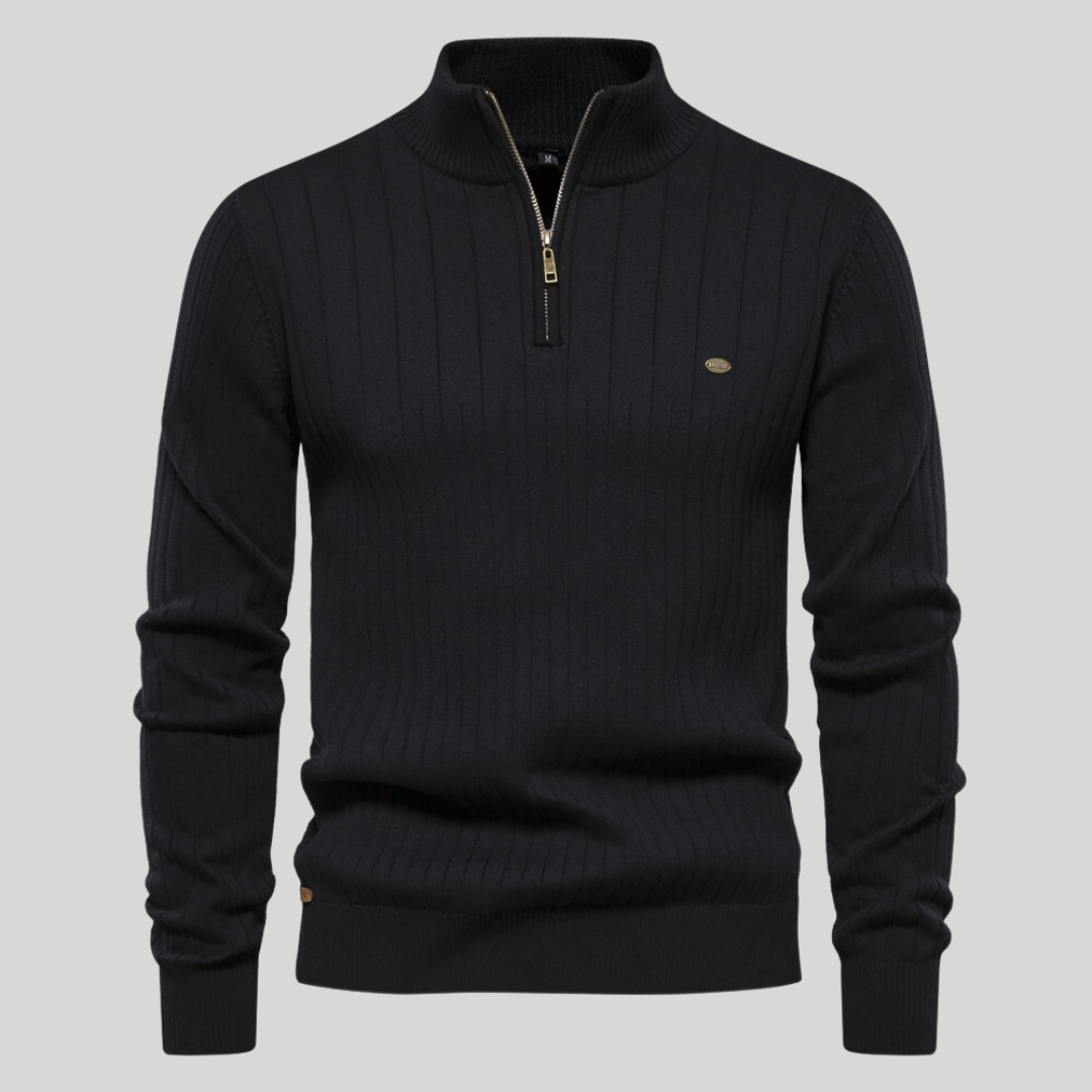R&B | Strickjacke mit Half-zip Wollmischung Elegant, Warm