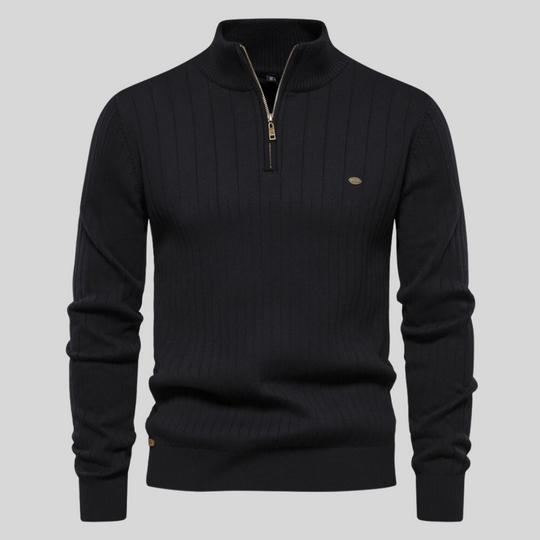 R&B | Strickjacke mit Half-zip Wollmischung Elegant, Warm