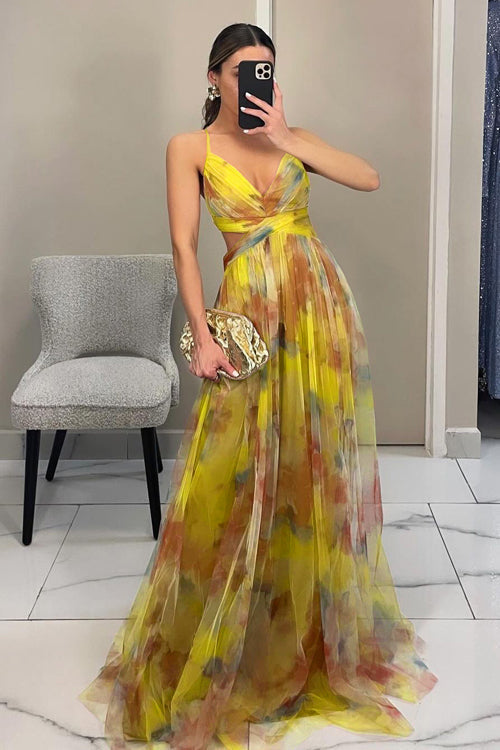 R&B | Enchant My Love Print Maxi Kleid