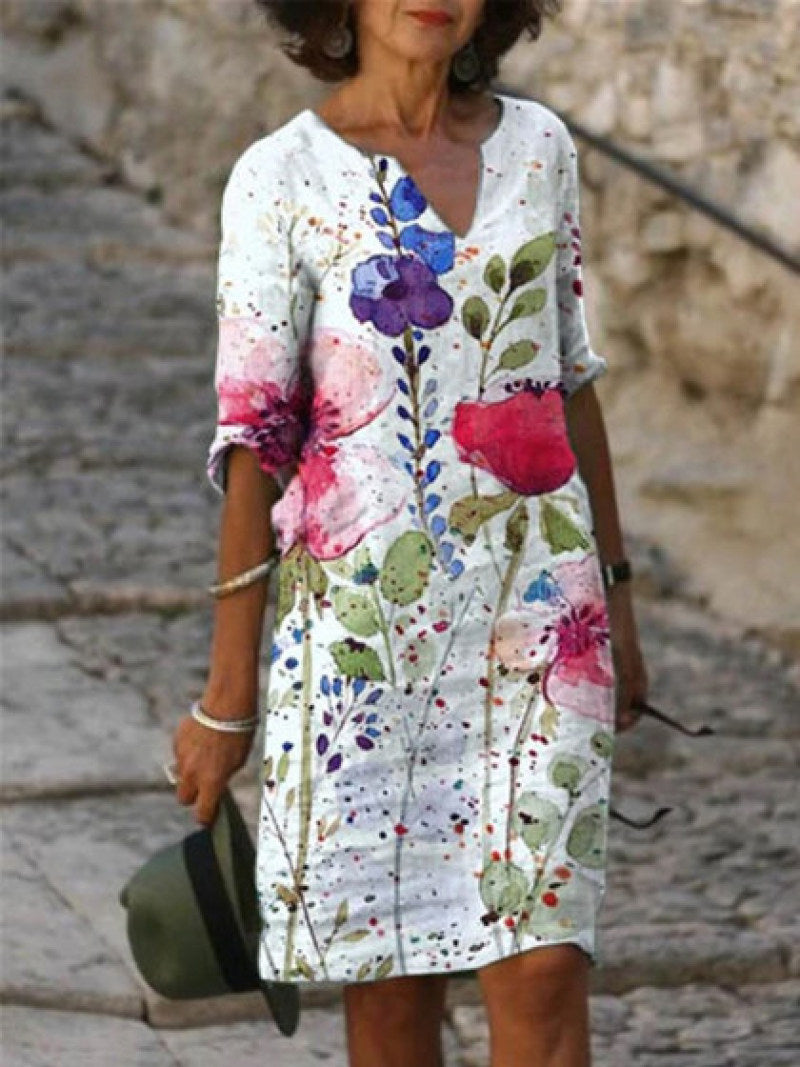 R&B | Bezauberndes Kleid Mit Blumenmuster Für Frauen