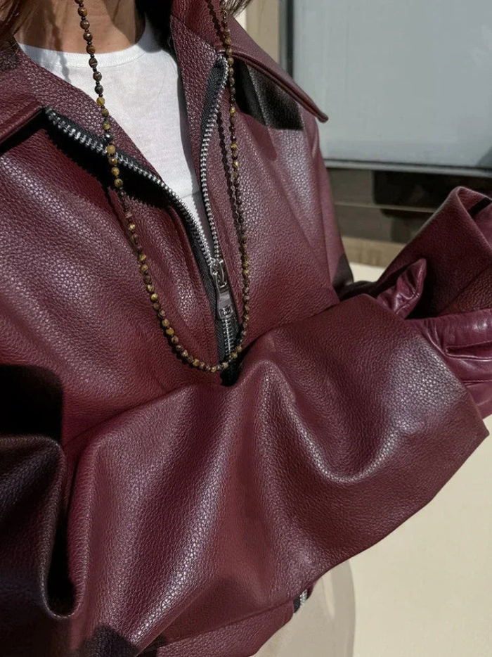 R&B | Vintage Rote Jacke für Frauen