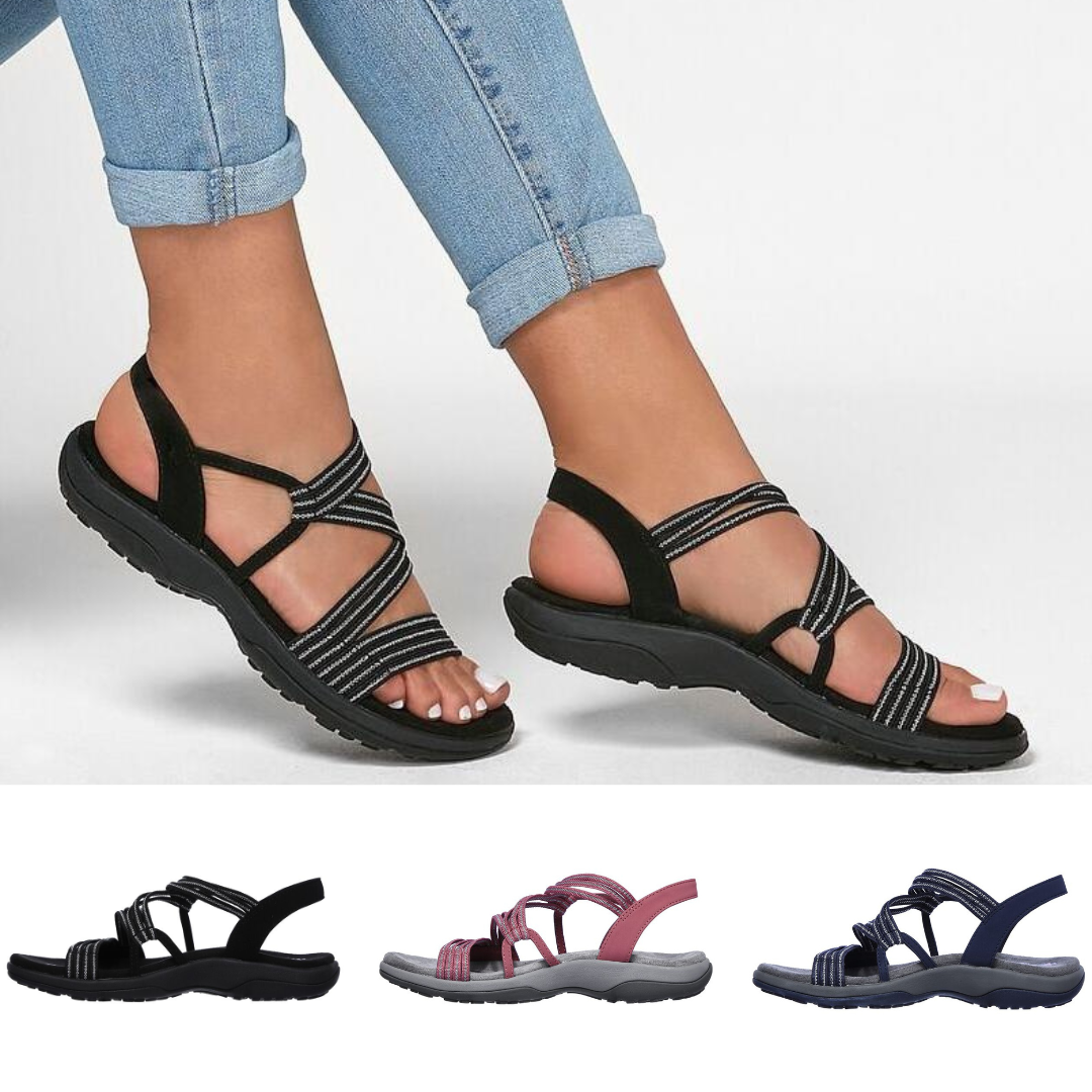 Flache Sommersandalen für Damen, Komfort