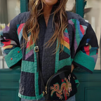 R&B | Damen Kimono Jacke Regenbogen Elegant und Bequem