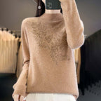 R&B | Strickpullover Mit Zartem Blättermuster