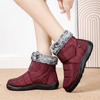 R&B | Damen Wasserdichte Stiefel Aus Schlaufenkaninchenfell