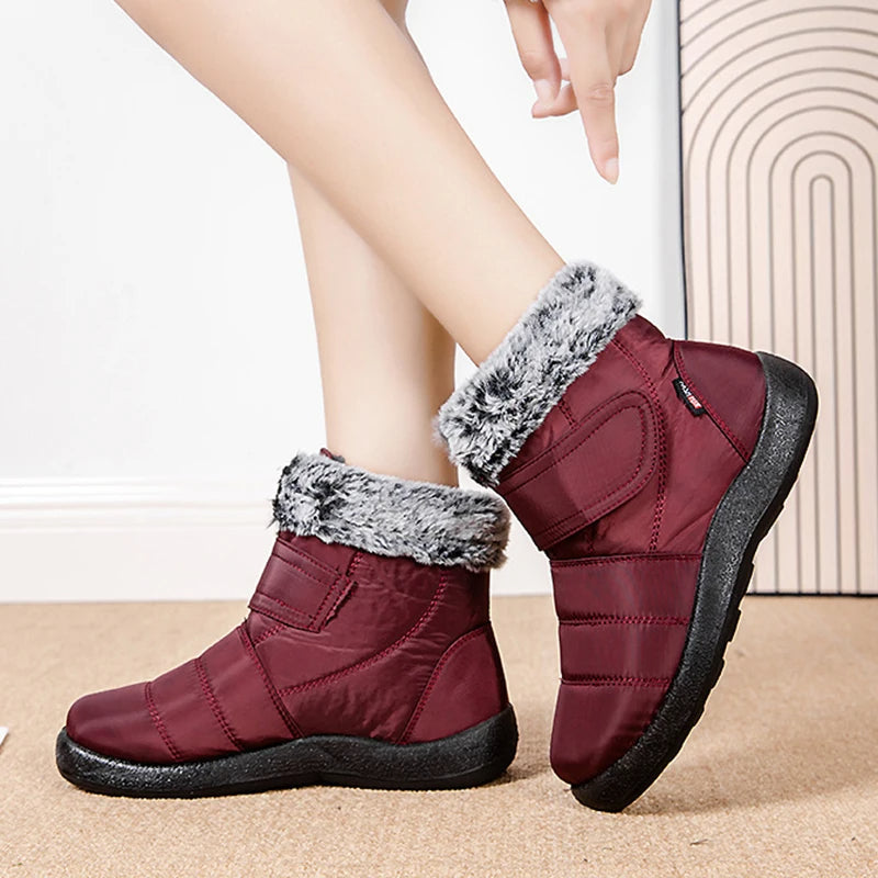 R&B | Damen Wasserdichte Stiefel Aus Schlaufenkaninchenfell