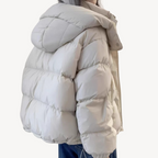 R&B | Übergroße Damen Pufferjacke mit Hohem Kragen und Reißverschluss