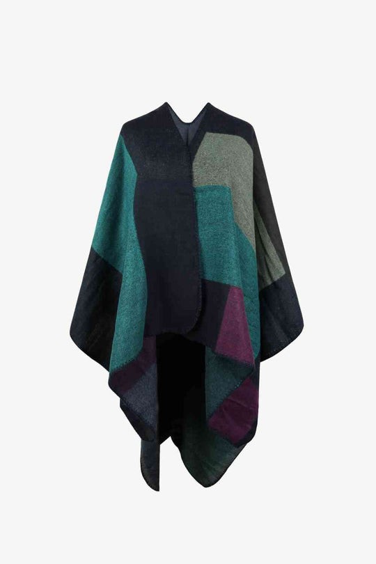R&B | Poncho Mit Offenem Design Und Satten Farbtönen