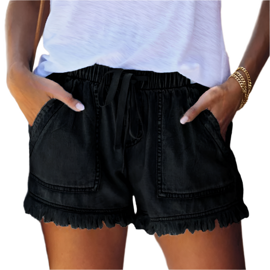R&B | High-Waist Denim-Shorts