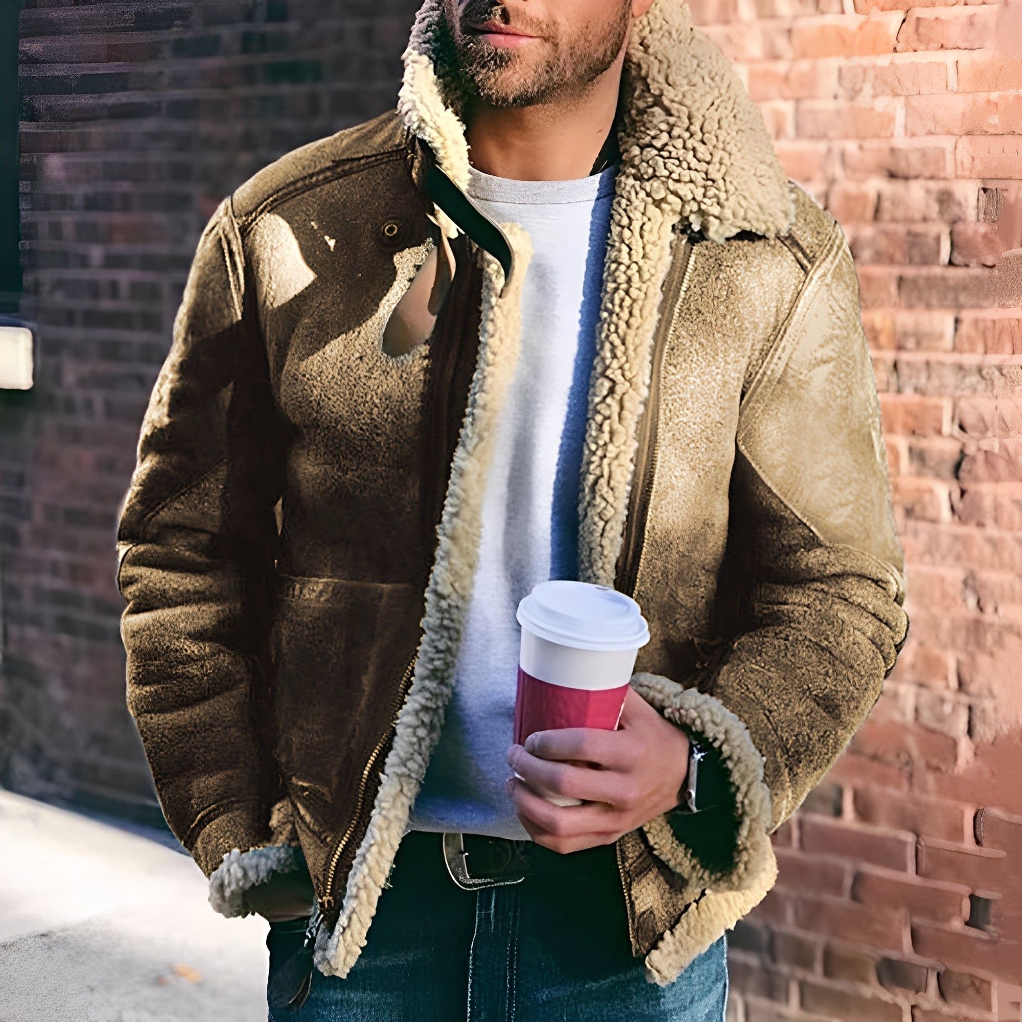 R&B | Jacke mit breiter Rever für Herren