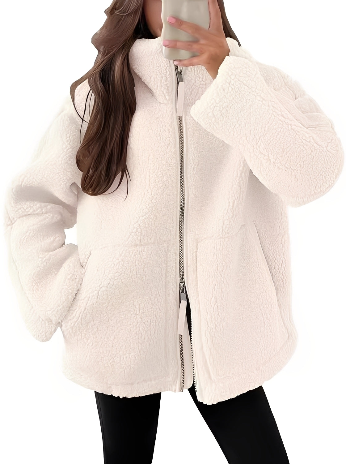 R&B | Elegante Damenwolljacke mit Reißverschluss