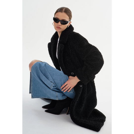 R&B | Polare Oversize mit Stehkragen und Reißverschluss für Damen Ideal für kaltes Wetter